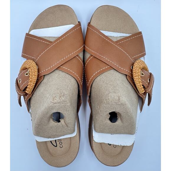 Clark’s Raleigh Bay Sandal Cinnamon Brown Women’s Sandal Wicker Buckle NEW - Picture 4 of 13